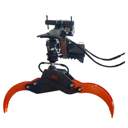 Mini Skid Steer Rotating Grapple, Toro Style Mount, 59″ Grapple Opening, 1500 LB Lifting Capacity, 1.5-Ton Power Rotation, TMG-SLG59