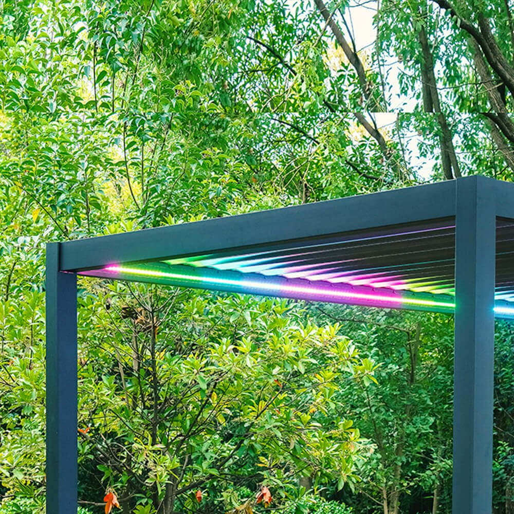 MIRADOR 111S 10’x13′ PERGOLA WITH LED STRIP LIGHTS