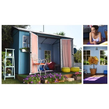 Oakland 11 ft. W x 7.5 ft. D Plastic Storage Shed