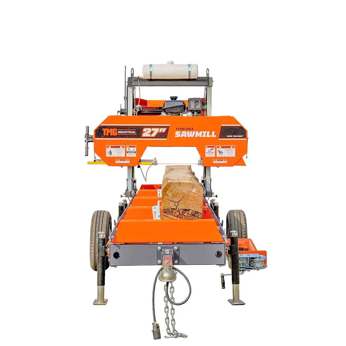 Primary Sub-Frame for Sawmill Trailer PSM27, 4400-lb Capacity, Leveling Jacks, Anti-Tipping Rail Guard, TMG-PSM27-Sframe