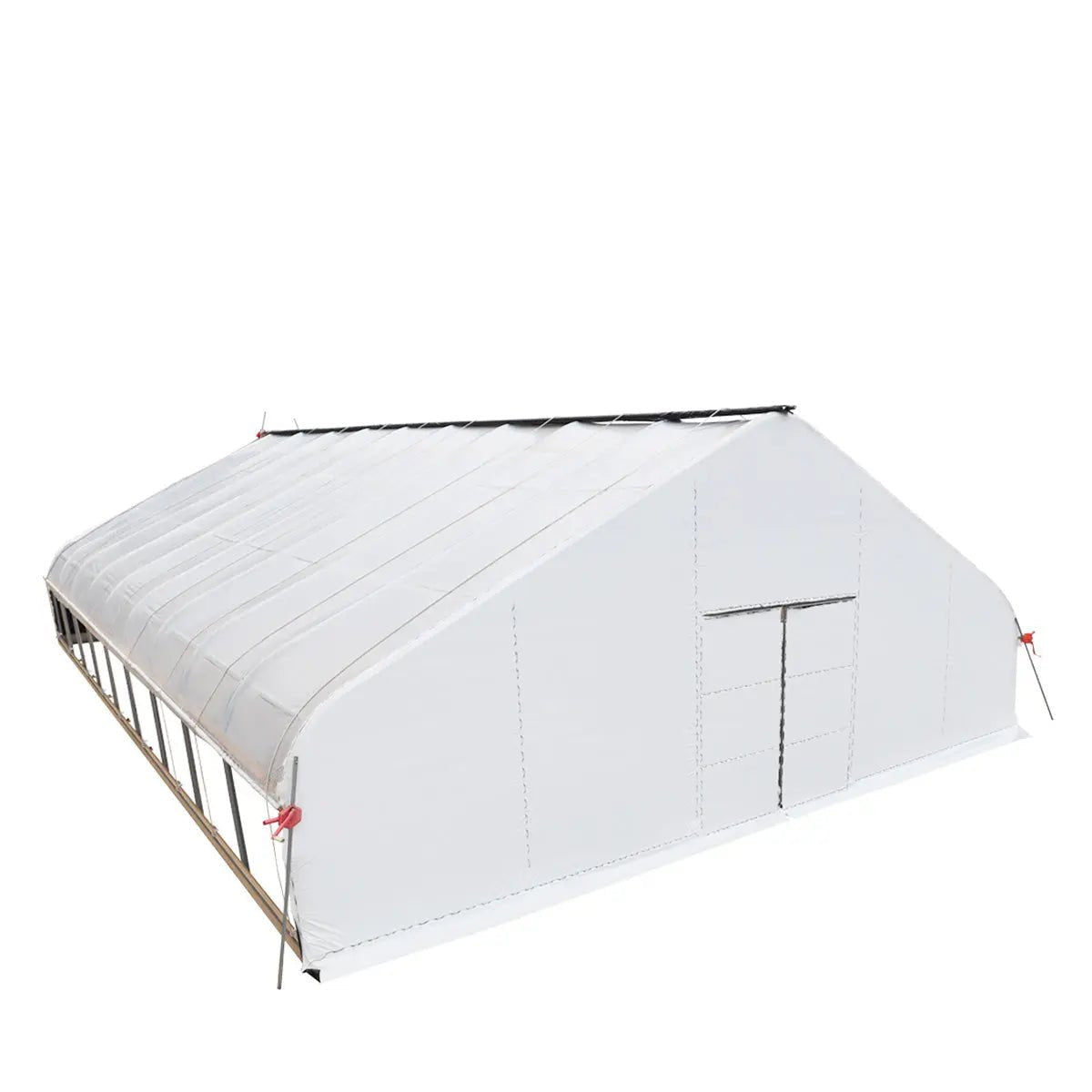 Pro Series 30’ x 40’ Light Deprivation Two Layer Cover Greenhouse Grow Tent, 6-mil Blackout Tarp and Clear Film, Cold Frame, Hand Crank Roll-Up Sides, Peak Ceiling Roof, TMG-GHD3040