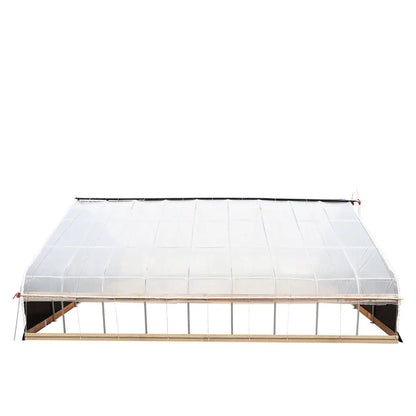 Pro Series 30’ x 40’ Light Deprivation Two Layer Cover Greenhouse Grow Tent, 6-mil Blackout Tarp and Clear Film, Cold Frame, Hand Crank Roll-Up Sides, Peak Ceiling Roof, TMG-GHD3040