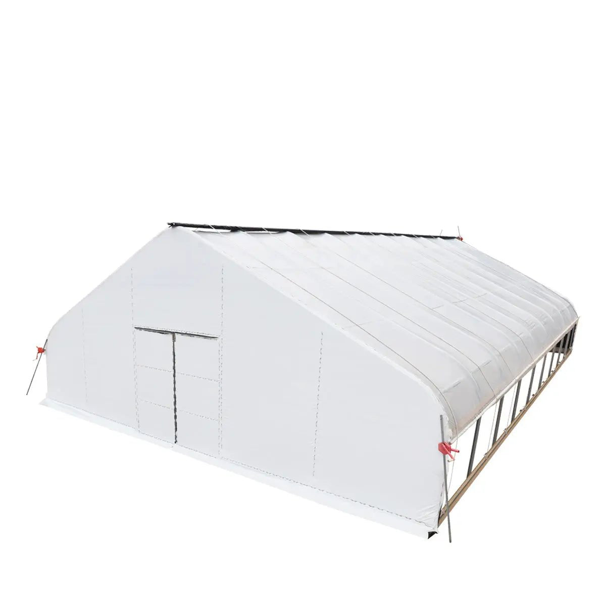 Pro Series 30’ x 40’ Light Deprivation Two Layer Cover Greenhouse Grow Tent, 6-mil Blackout Tarp and Clear Film, Cold Frame, Hand Crank Roll-Up Sides, Peak Ceiling Roof, TMG-GHD3040