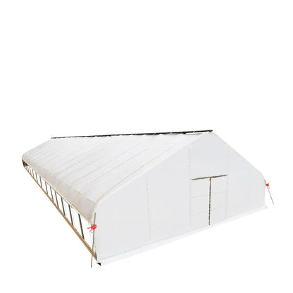 Pro Series 30’ x 60’ Light Deprivation Two Layer Cover Greenhouse Grow Tent, 6-mil Blackout Tarp and Clear Film, Cold Frame, Hand Crank Roll-Up Sides, Peak Ceiling Roof, TMG-GHD3060