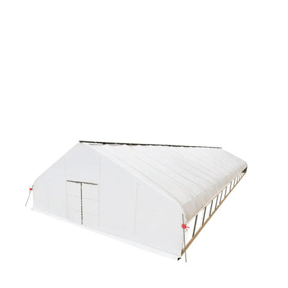 Pro Series 30’ x 60’ Light Deprivation Two Layer Cover Greenhouse Grow Tent, 6-mil Blackout Tarp and Clear Film, Cold Frame, Hand Crank Roll-Up Sides, Peak Ceiling Roof, TMG-GHD3060