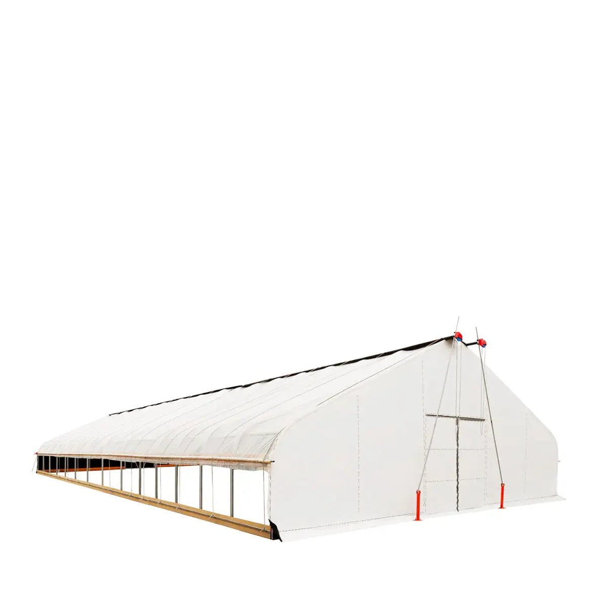 Pro Series 30’ x 60’ Light Deprivation Two Layer Cover Greenhouse Grow Tent, 6-mil Blackout Tarp and Clear Film, Cold Frame, Hand Crank Roll-Up Sides, Peak Ceiling Roof, TMG-GHD3060