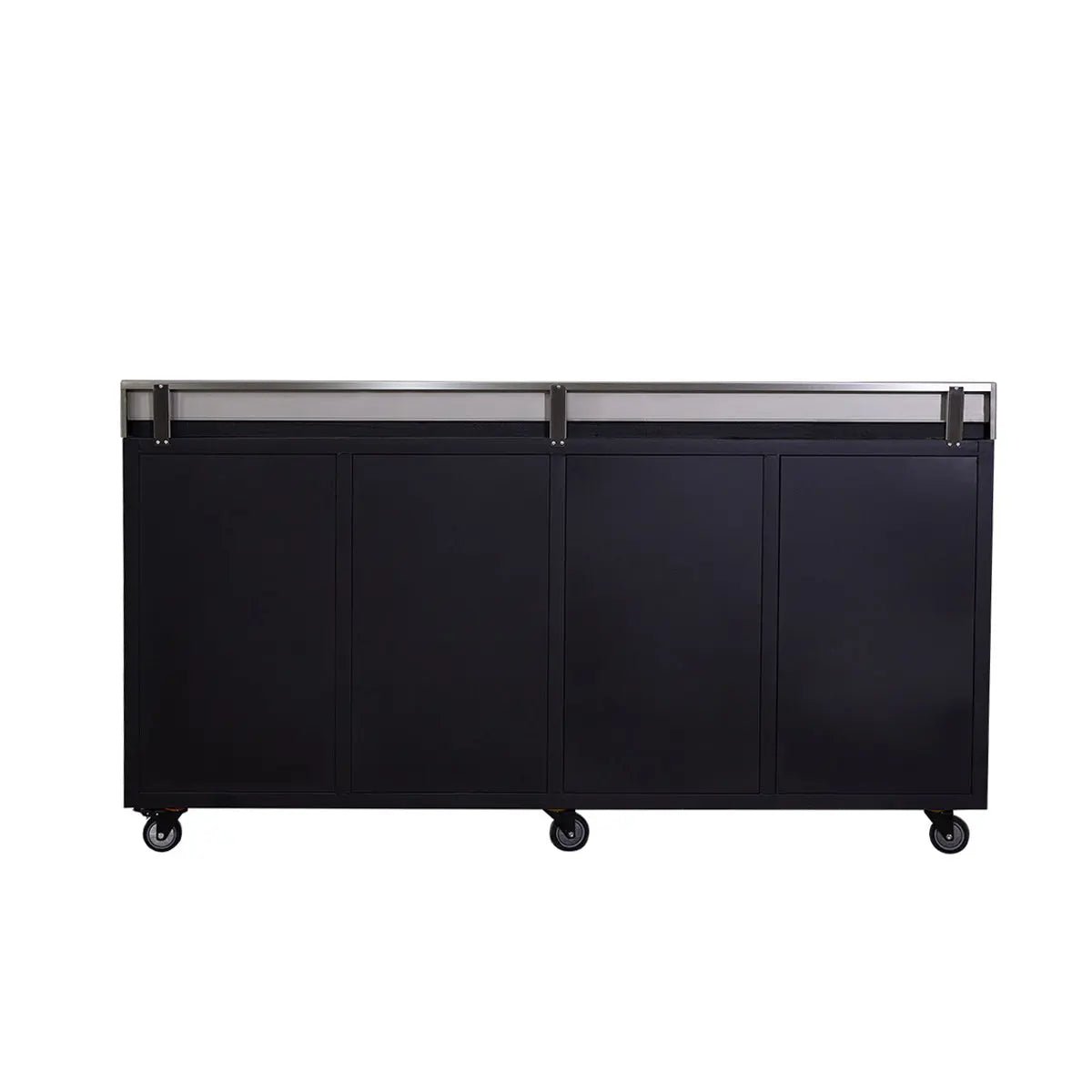 Pro Series 7-Ft 17-Drawer Workbench with Stainless Steel Top, Ball Bearing Double Slides & Casters, TMG-WB717