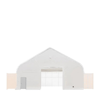 Pro Series Front Wall Kit for Dual Truss Container Shelter TMG-DT5040CF, Steel Man Door and Roll-up Door, TMG-DT50CD