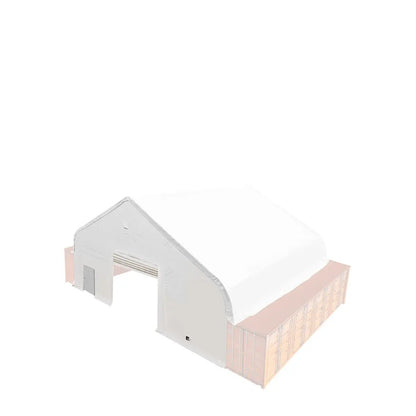 Pro Series Front Wall Kit for Dual Truss Container Shelter TMG-DT5040CF, Steel Man Door and Roll-up Door, TMG-DT50CD