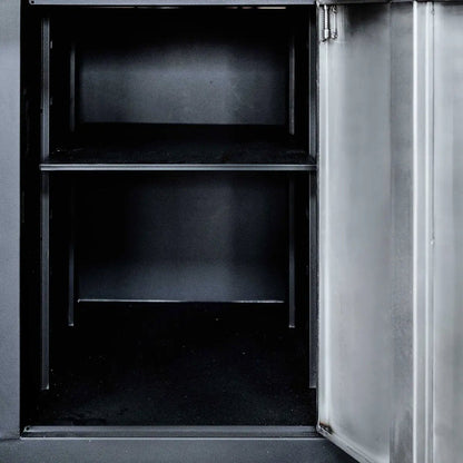 Pro Series Stainless-Steel Extra-Large 85″ x 45″ Platform Workbench, 7 Lockable Drawers, 2 Storage Cabinets, All-in-One Welded Frame, TMG-WB708S (Previously TMG-WB85XS)