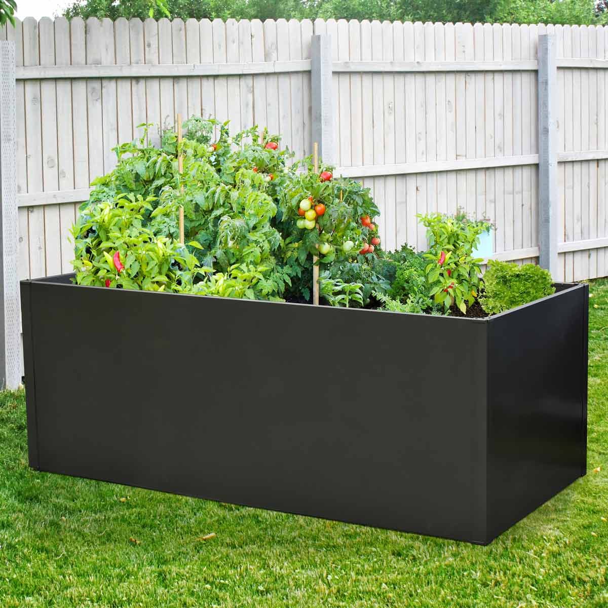 Rectangular Metal Raised Garden Bed, 79″ Bed Planting, Garden Planter, Galvanized & Powder Coated, TMG-MGB79