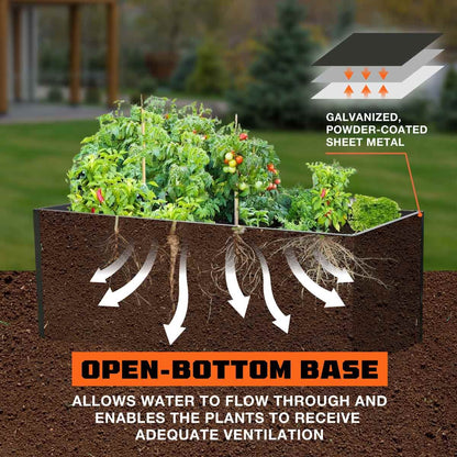 Rectangular Metal Raised Garden Bed, 79″ Bed Planting, Garden Planter, Galvanized & Powder Coated, TMG-MGB79