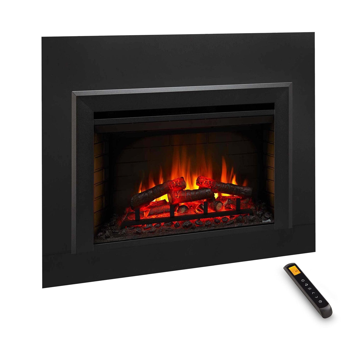 SimpliFire 30-In Electric Fireplace Insert with LED Flame and Multi-Color Ember Bed