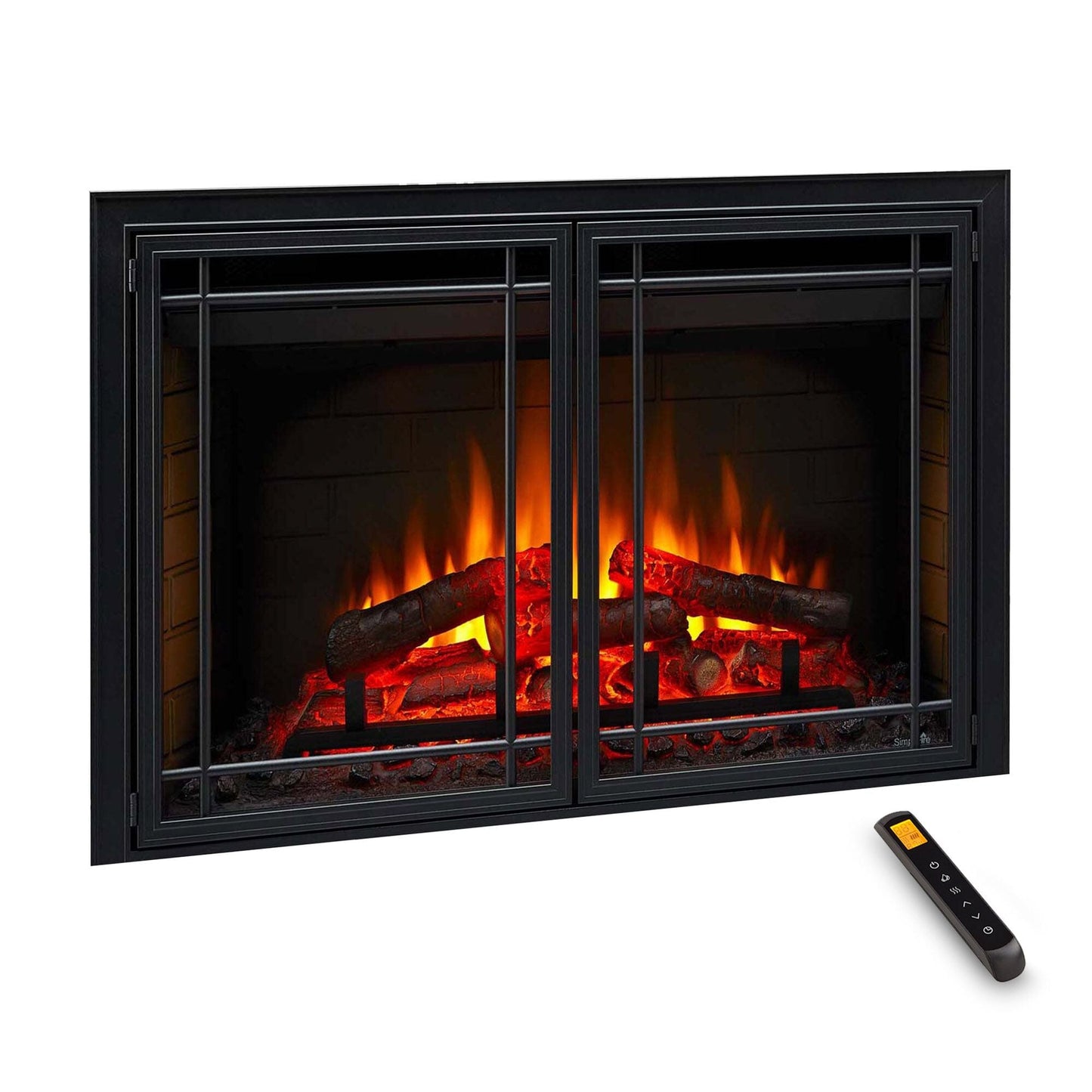 SimpliFire 30-In Electric Fireplace Insert with LED Flame and Multi-Color Ember Bed