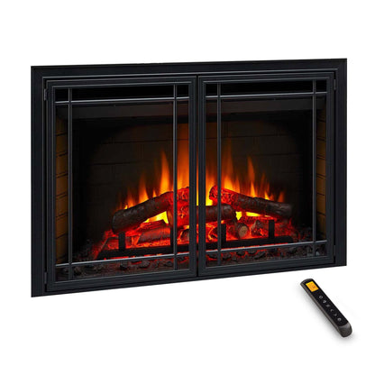SimpliFire 30-In Electric Fireplace Insert with LED Flame and Multi-Color Ember Bed