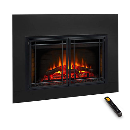 SimpliFire 30-In Electric Fireplace Insert with LED Flame and Multi-Color Ember Bed