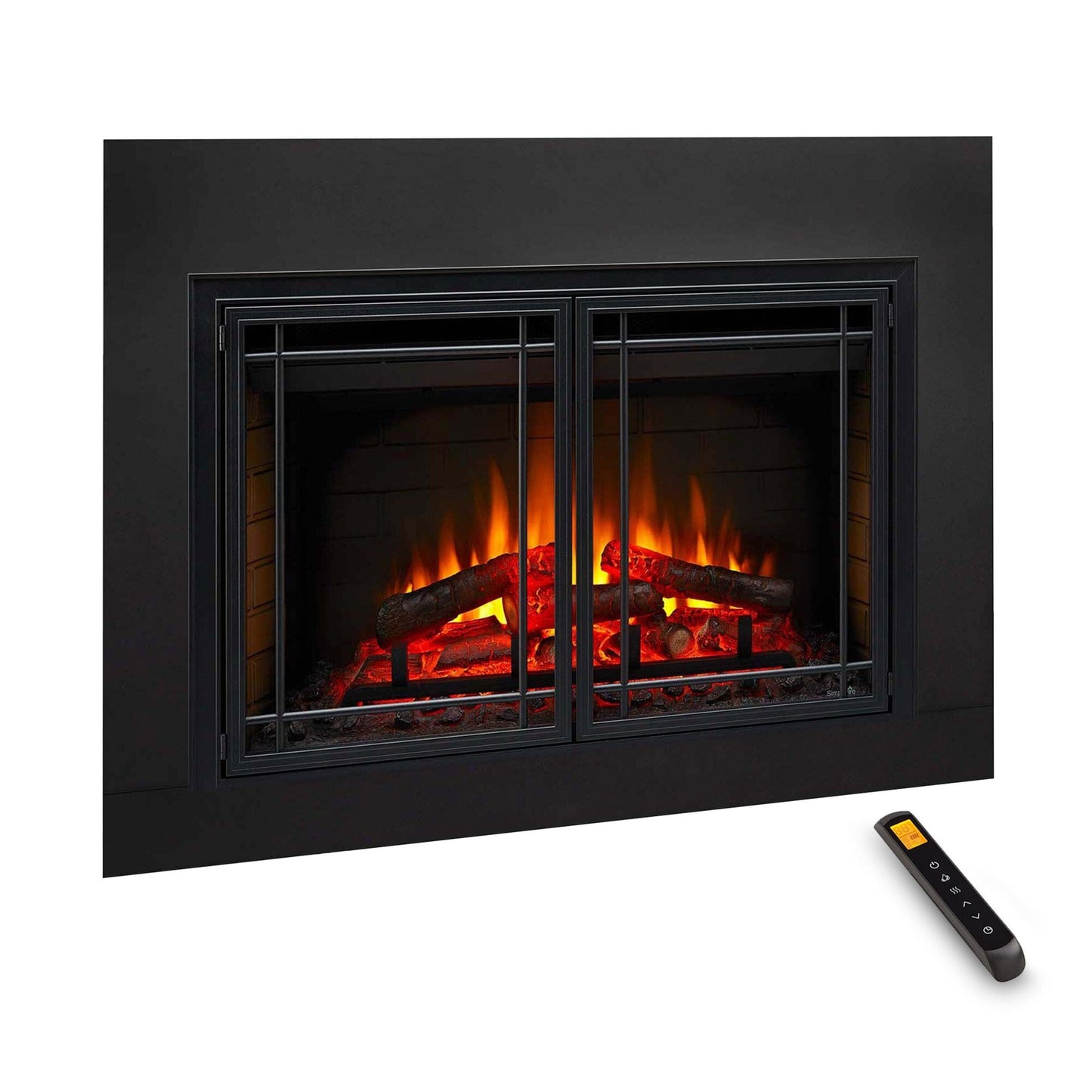 SimpliFire 30-In Electric Fireplace Insert with LED Flame and Multi-Color Ember Bed