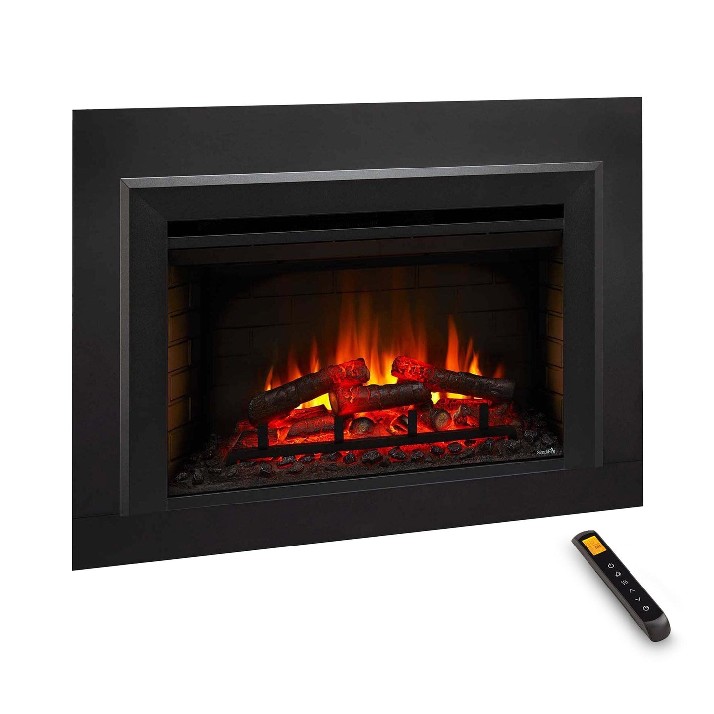 SimpliFire 30-In Electric Fireplace Insert with LED Flame and Multi-Color Ember Bed