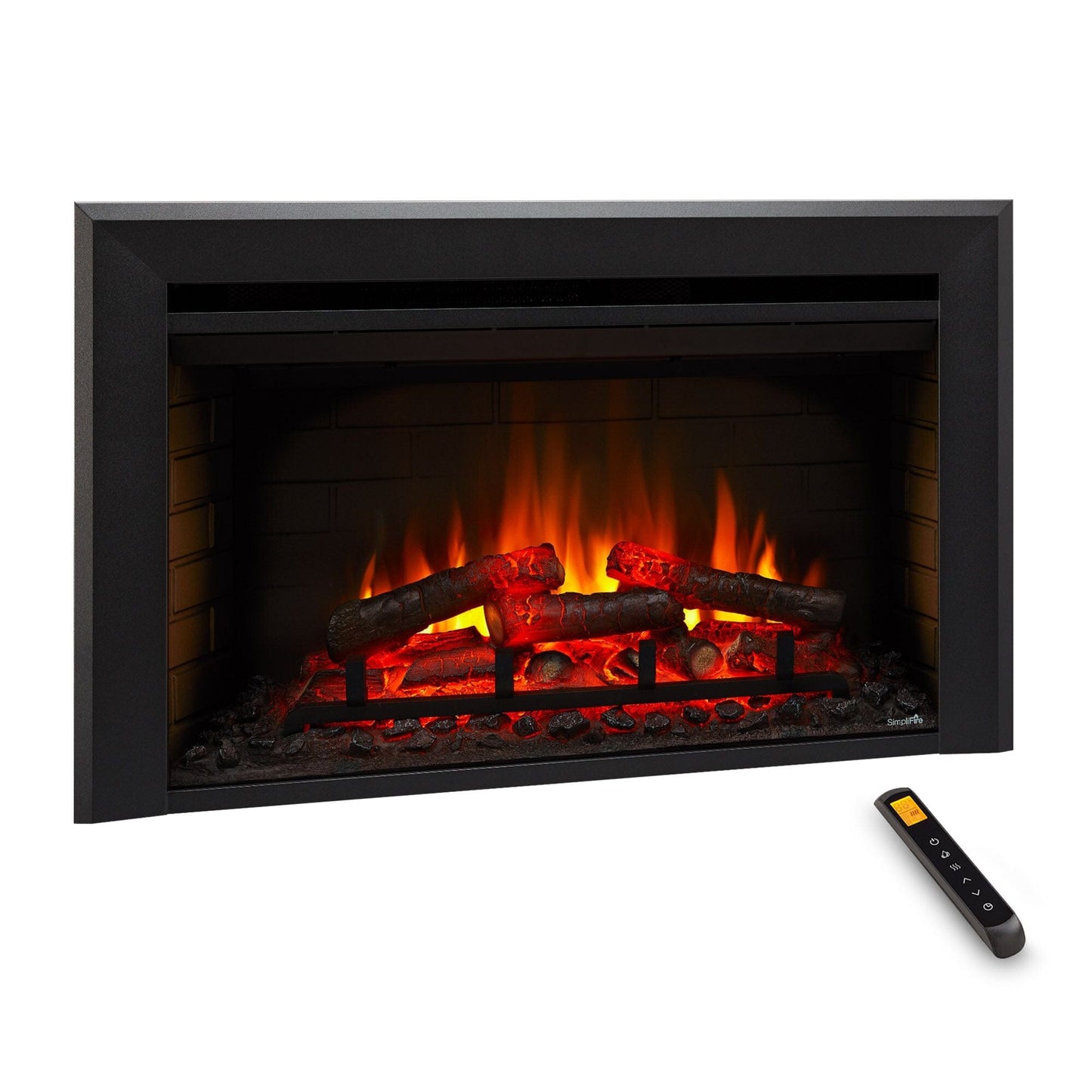 SimpliFire 30-In Electric Fireplace Insert with LED Flame and Multi-Color Ember Bed