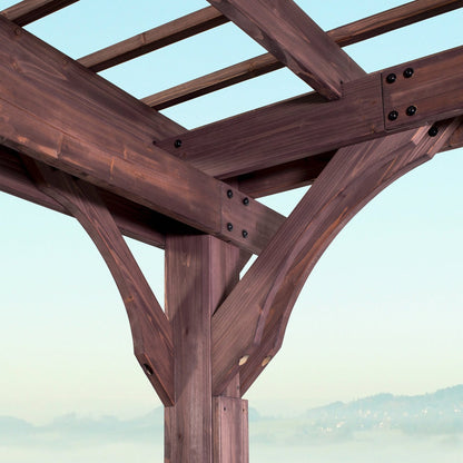 14×10 Somerville Pergola – Walnut Stain