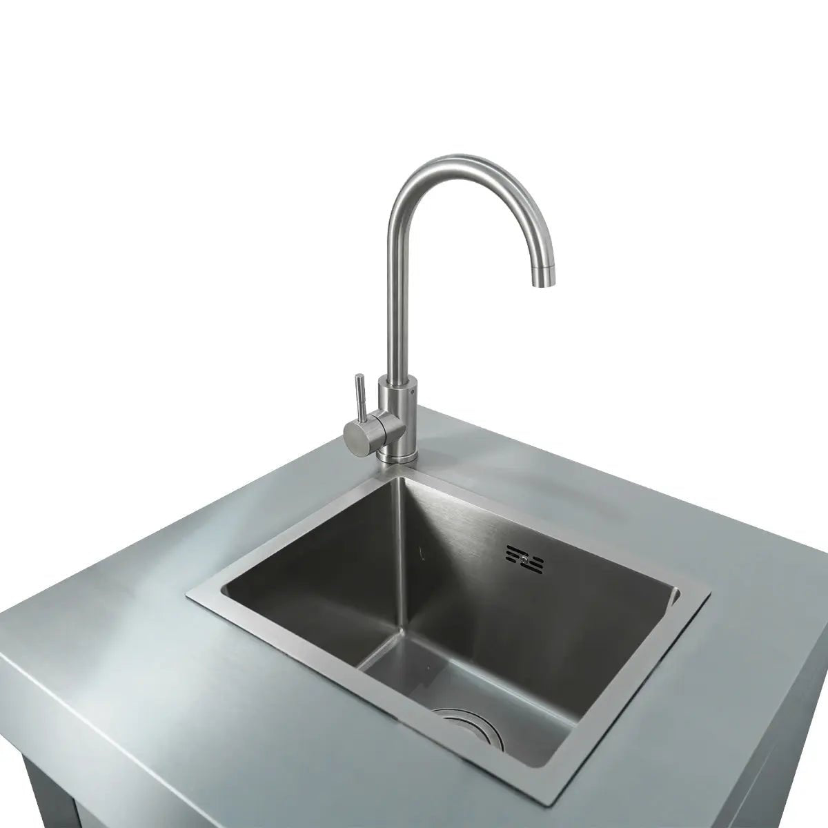 Stainless Steel Outdoor Kitchen, 6 Main Burners, Rear Burner, Side Burner, Integrated Sink & Refrigerator, CSA/CE Certified, TMG-LKS08