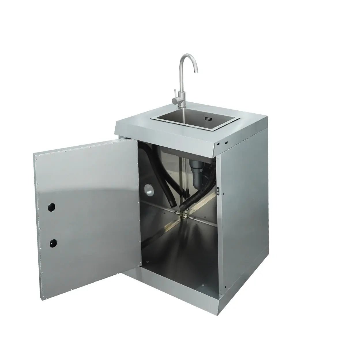 Stainless Steel Outdoor Kitchen, 6 Main Burners, Rear Burner, Side Burner, Integrated Sink & Refrigerator, CSA/CE Certified, TMG-LKS08