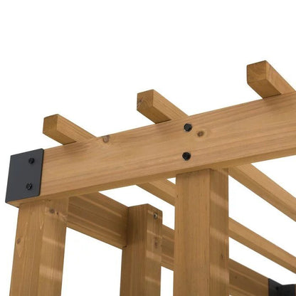 SummerCove 10.5 ft. x 10 ft. Cedar Wood Pergola with Adjustable Hanging Planters