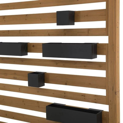 SummerCove 10.5 ft. x 10 ft. Cedar Wood Pergola with Adjustable Hanging Planters