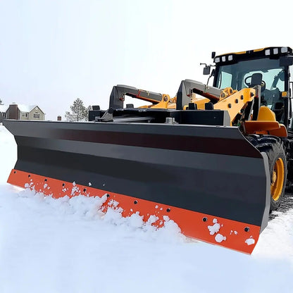 94″ Skid Steer Dozer Blade/Snow Plow Pusher, 30° Left & Right, Bolt-On Cutting Edge, Adjustable Skid Shoes, Universal Quick Mount, TMG-DB94