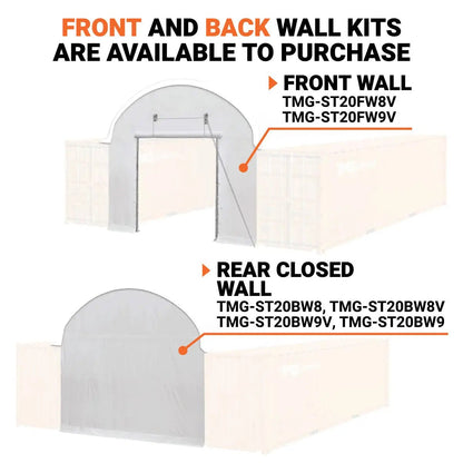 20′ x 40′ PVC Fabric Container Shelter, Fire Retardant, Water Resistant, UV Protected, TMG-ST2041CV(Previously ST2040C)