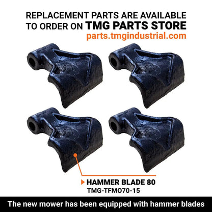 70″ Ditch Bank Flail Mower, Offset Verge & Slope Cutter for Tractors 30-60 HP TMG-TFMO70