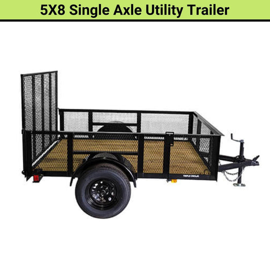 Triple Crown 5×8 Single Axle Utility / Landscape Trailer | U6X16T15O-5X8SA