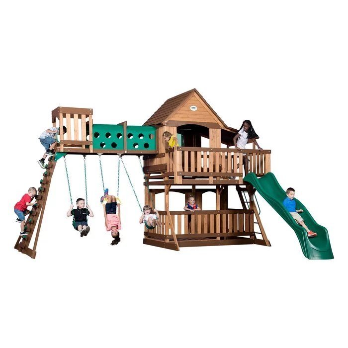 Woodridge Elite All Cedar Wooden Swing Set