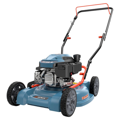 SENIX 18 in. Gas Push Lawn Mower, 144cc 4-Cycle with Side Discharge