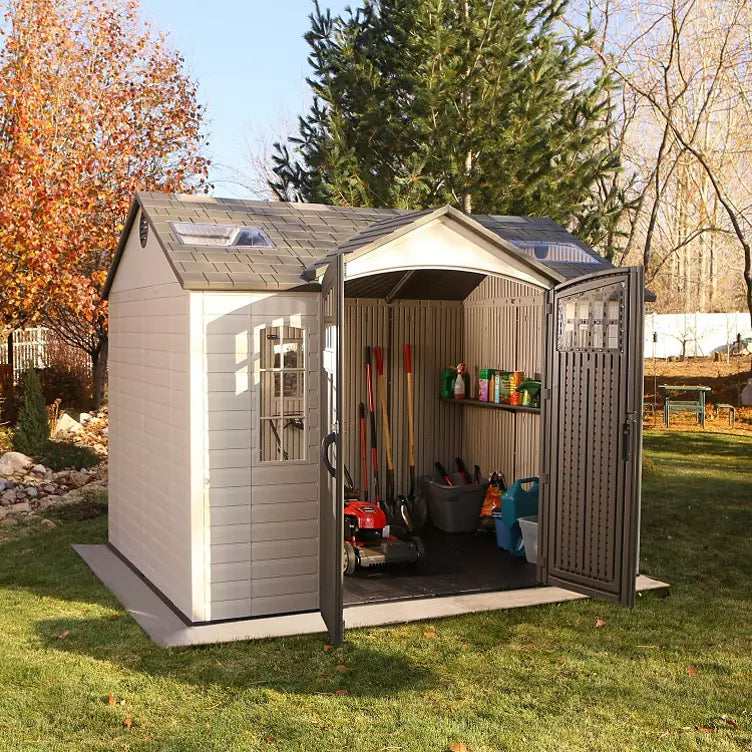 Lifetime 10ft x 8ft Outdoor Storage Shed with Carriage Doors