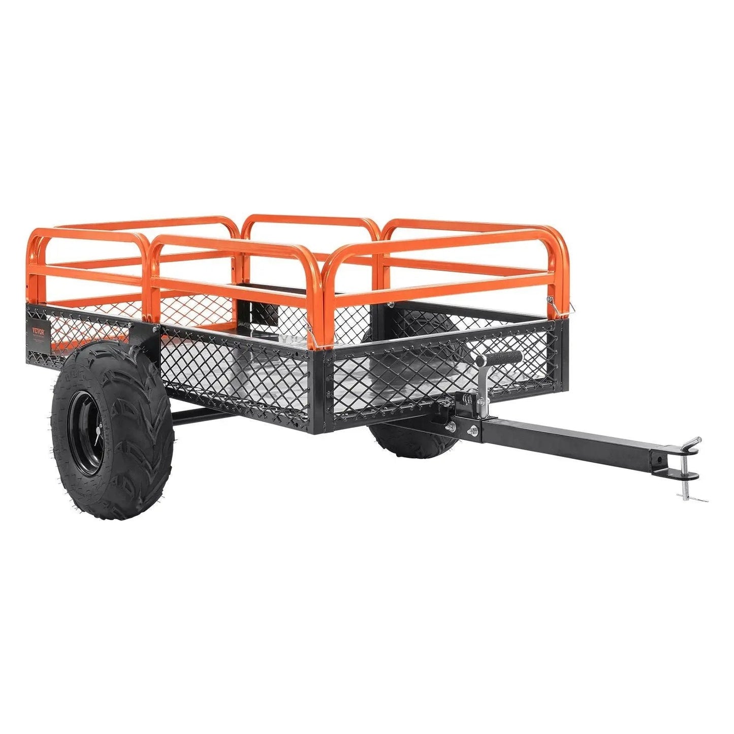 1500 lbs Steel Dump Trailer, 15 Cu. Ft Capacity, Removable Sides, Tow Behind for Mowers/Tractors/ATV, DOBA-DT1500