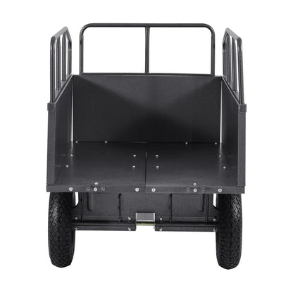 600 lbs Steel Dump Cart, 17 Cu. Ft Capacity, Heavy-Duty Tow Behind for ATV/UTV, DOBA-DC600