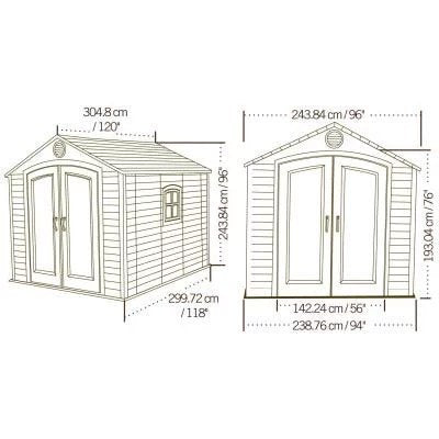 Lifetime 8 ft. x 10 ft. Outdoor Storage Shed – 60056