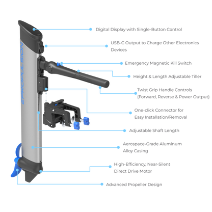 EPropulsion eLite 1.5hp 500W Electric Outboard Motor