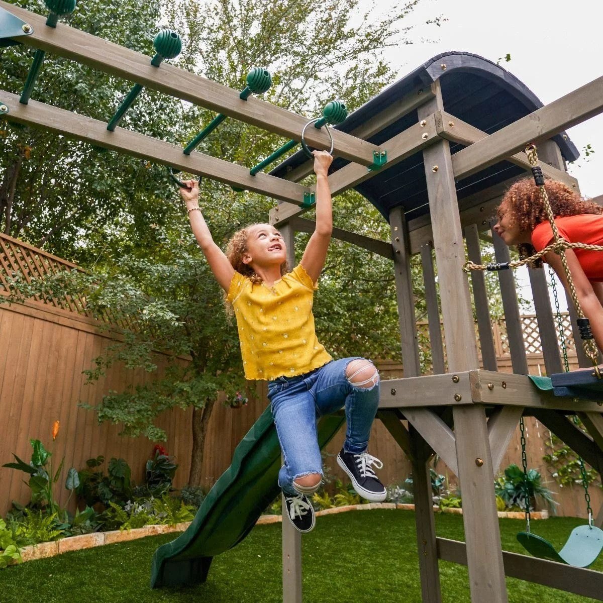 KidKraft Gladiator Quest Swing Set Gray