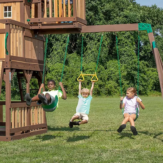 Backyard Discovery Skyfort II Cedar Swing Set/PlaySet