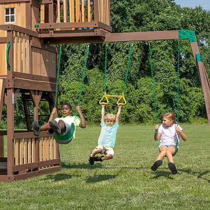 Backyard Discovery Skyfort II Cedar Swing Set/PlaySet