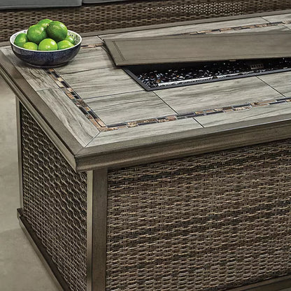 Newcastle 6-Piece Patio Deep Seating Set with Fire Pit – Smoke –  Member’s Mark