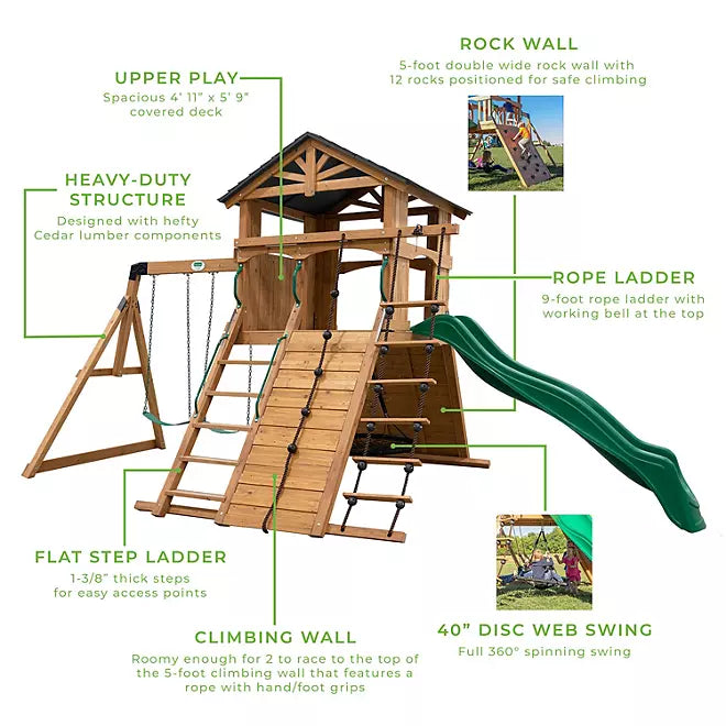 Backyard Discovery Endeavor Cedar Swing Set