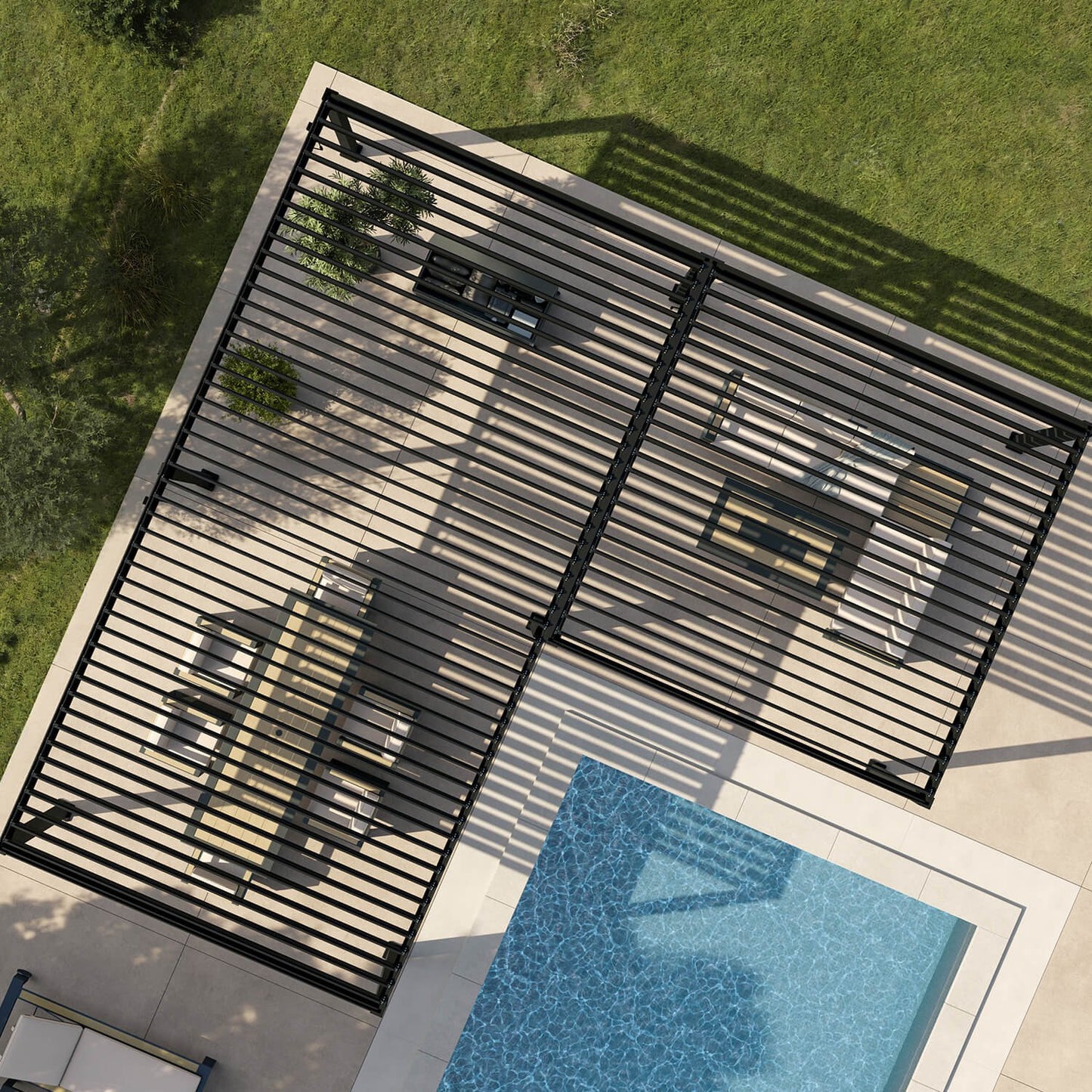 MIRADOR INFINITE 24’x24′ (L) SHAPE PERGOLA