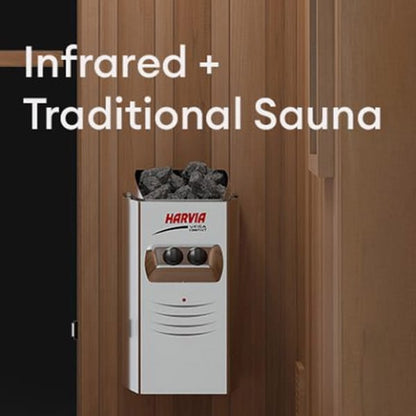 Finnmark FD-4 Trinity 2-Person Infrared & Steam Sauna with Red Light and Traditional Heat