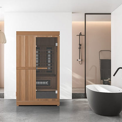 Finnmark FD-4 Trinity 2-Person Infrared & Steam Sauna with Red Light and Traditional Heat