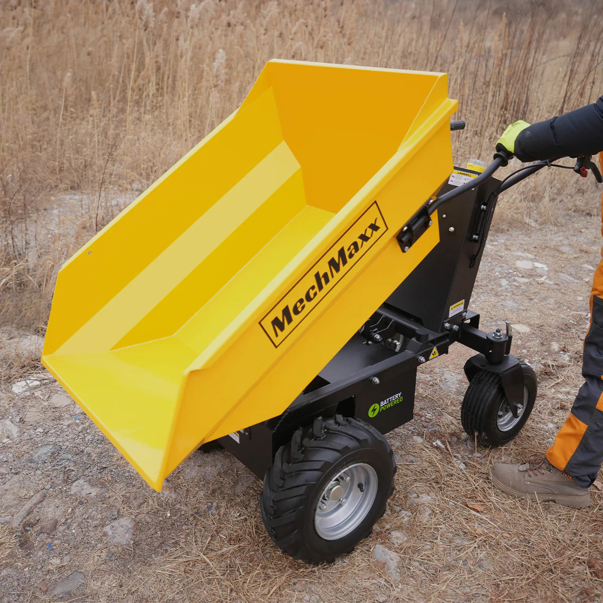 MechMaxx 1100 lb Electric Mini Dumper, 48V 1000W Brushless Motor – Model E50