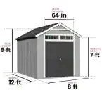Majestic 8 ft. x 12 ft. Wood Storage Shed