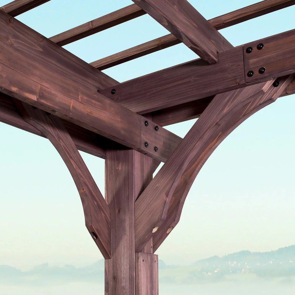 SOMERVILLE 14X10 PERGOLA – WALNUT STAIN